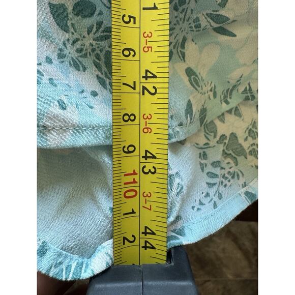 Eddie Bauer XS Petite Blue Floral Midi Dress Cottagecore Prairie Boho - Picture 12 of 12